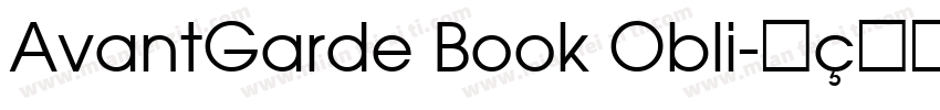 AvantGarde Book Obli字体转换